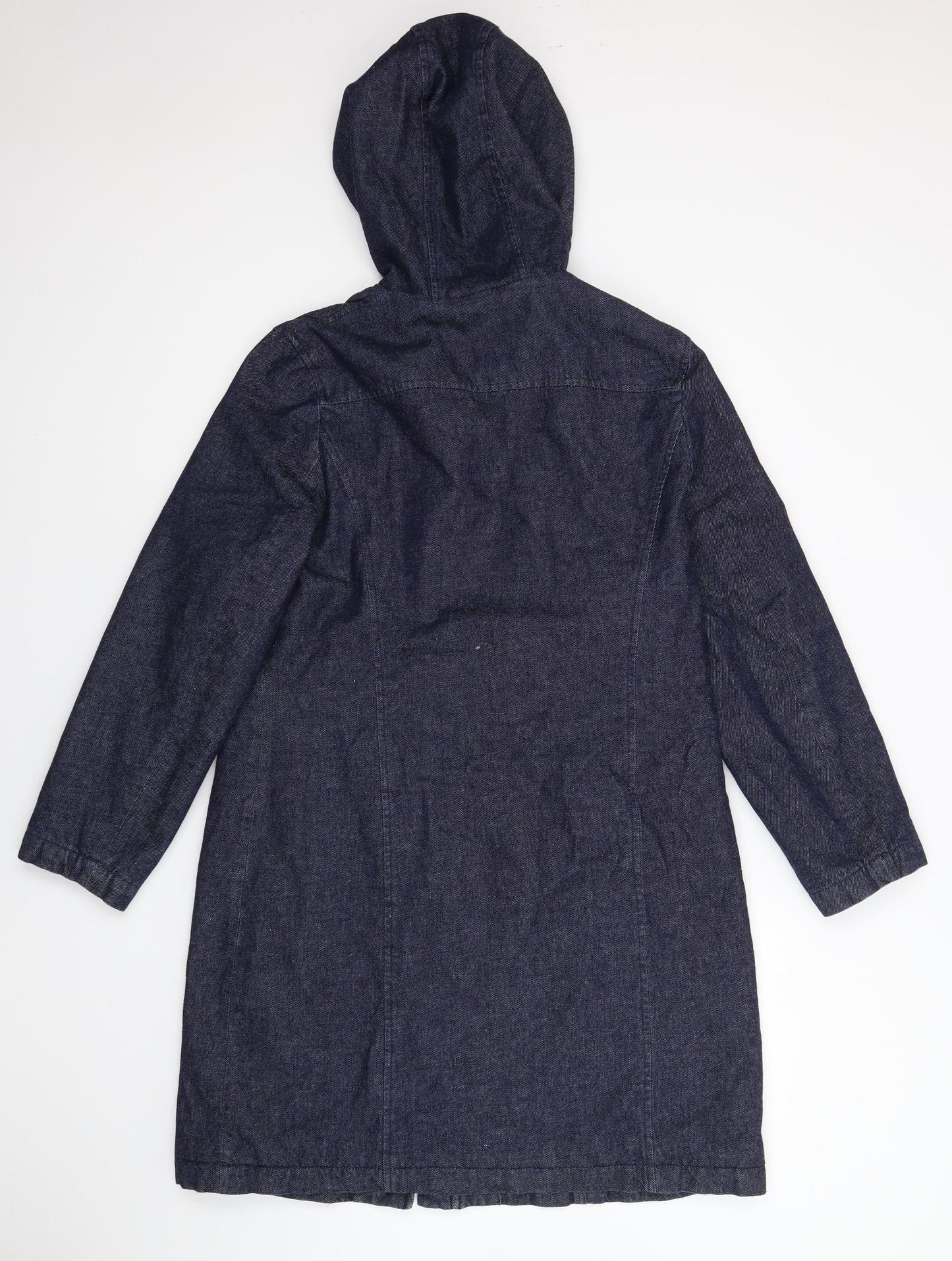 Red Herring Womens Blue  Denim Pea Coat Coat Size 14