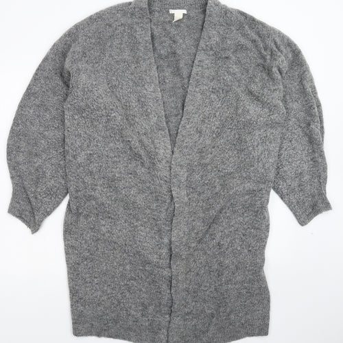 H&M Womens Grey  Knit Cardigan Jumper Size M