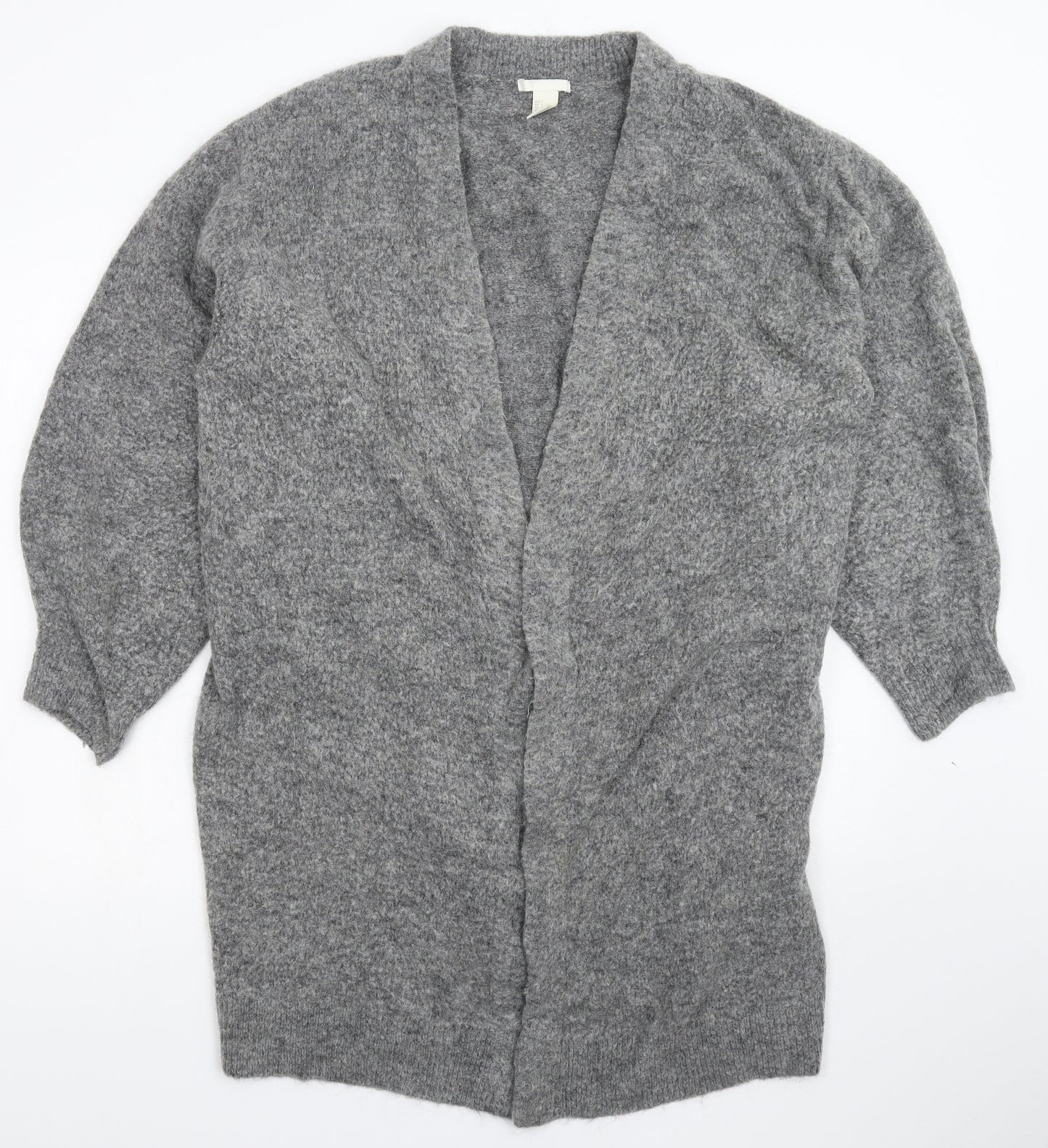 H&M Womens Grey  Knit Cardigan Jumper Size M