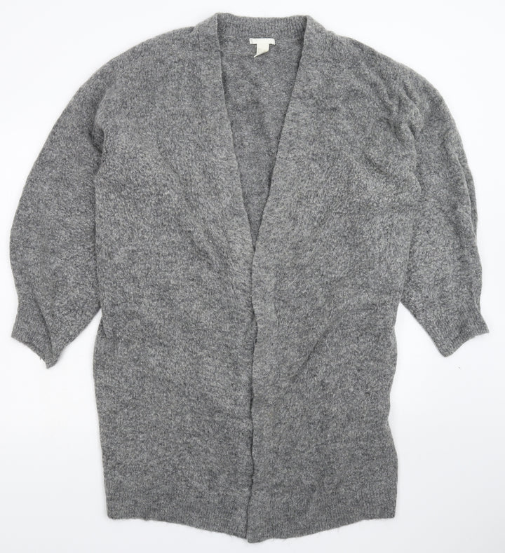 H&M Womens Grey  Knit Cardigan Jumper Size M