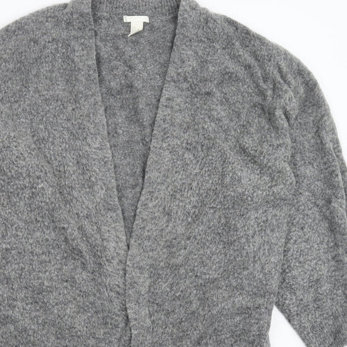 H&M Womens Grey  Knit Cardigan Jumper Size M