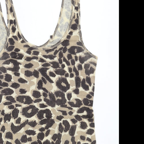 River Island Womens Multicoloured Animal Print  Basic Tank Size 12