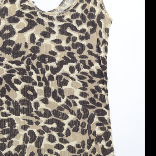 River Island Womens Multicoloured Animal Print  Basic Tank Size 12