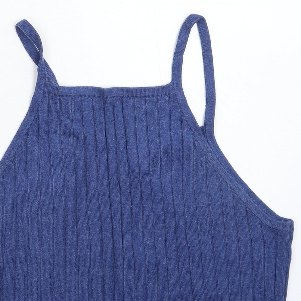 Atmosphere Womens Blue  Knit Cropped Tank Size 14