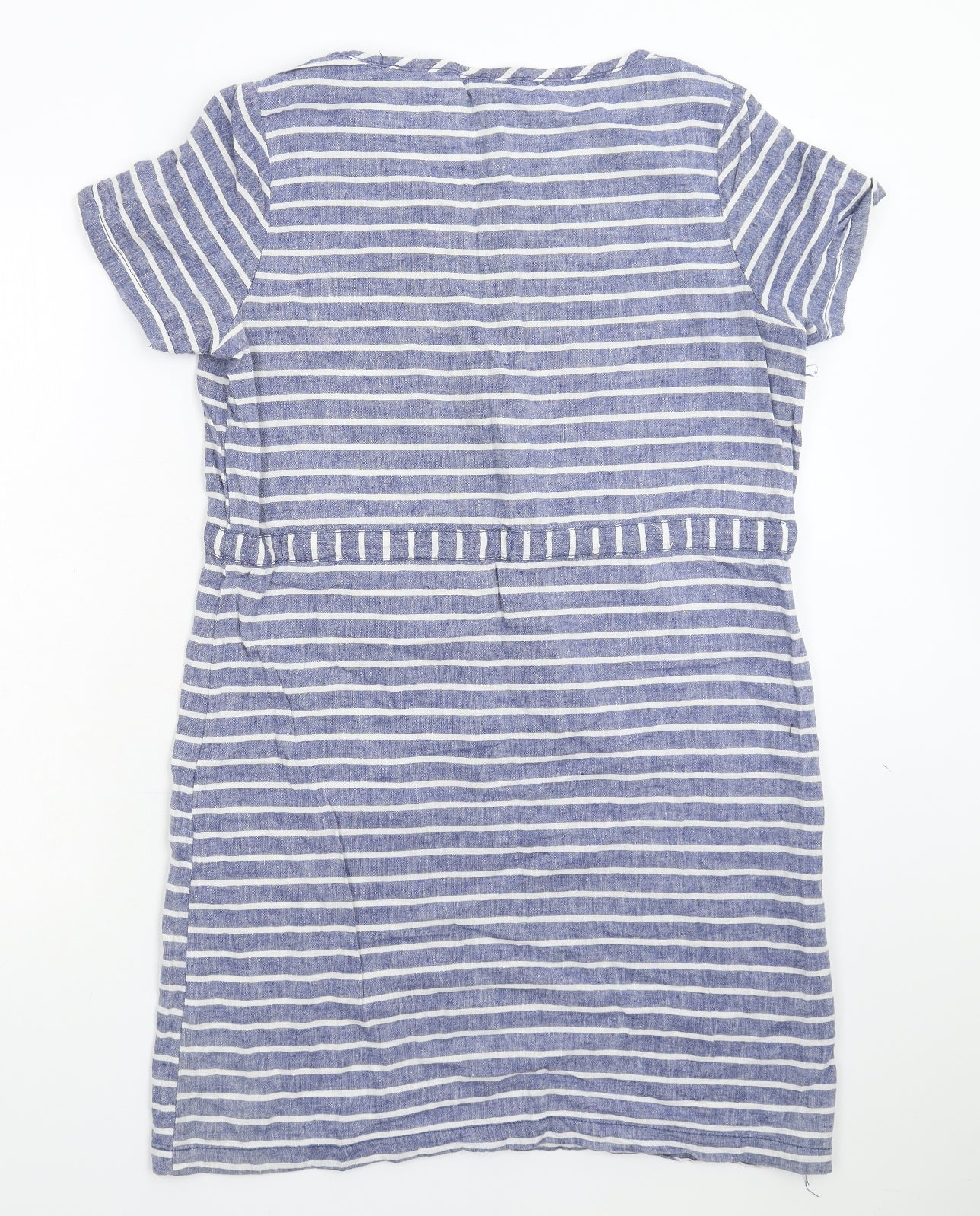 Avenue Womens Blue Striped  T-Shirt Dress  Size 14
