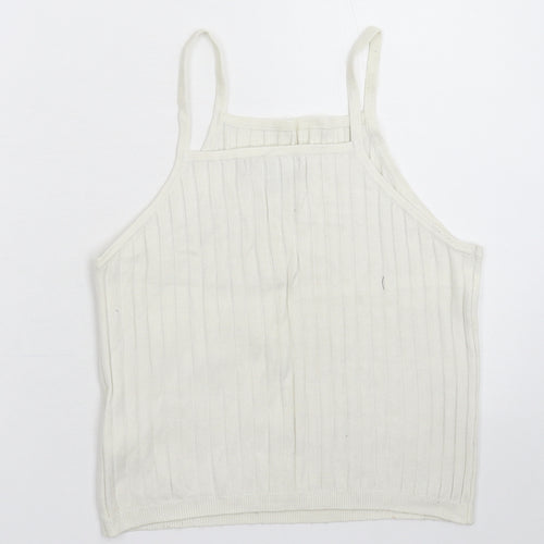Atmosphere Womens White  Knit Basic Tank Size 14