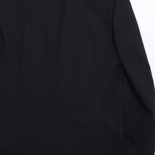 Milan Mens Black Striped  Jacket Suit Jacket Size 40