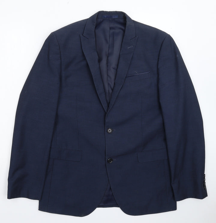 Cedar Wood State Mens Blue   Jacket Suit Jacket Size 40