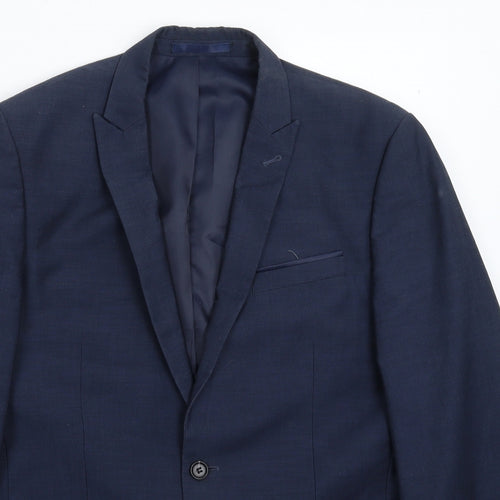 Cedar Wood State Mens Blue   Jacket Suit Jacket Size 40