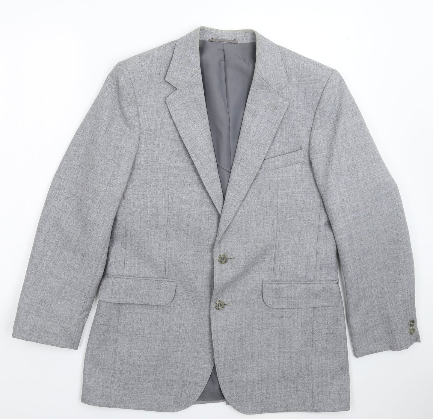 Preworn Mens Grey   Jacket Suit Jacket Size 38