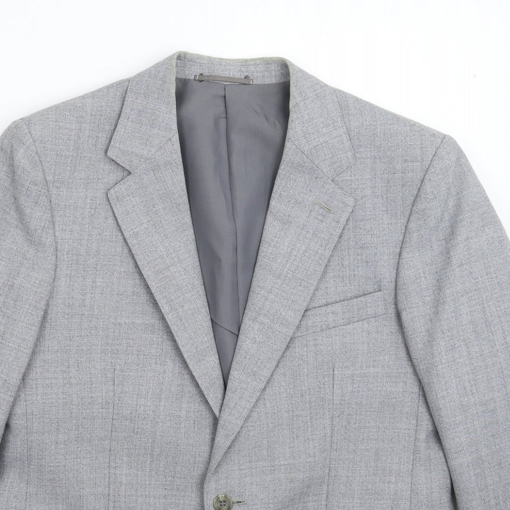 Preworn Mens Grey   Jacket Suit Jacket Size 38