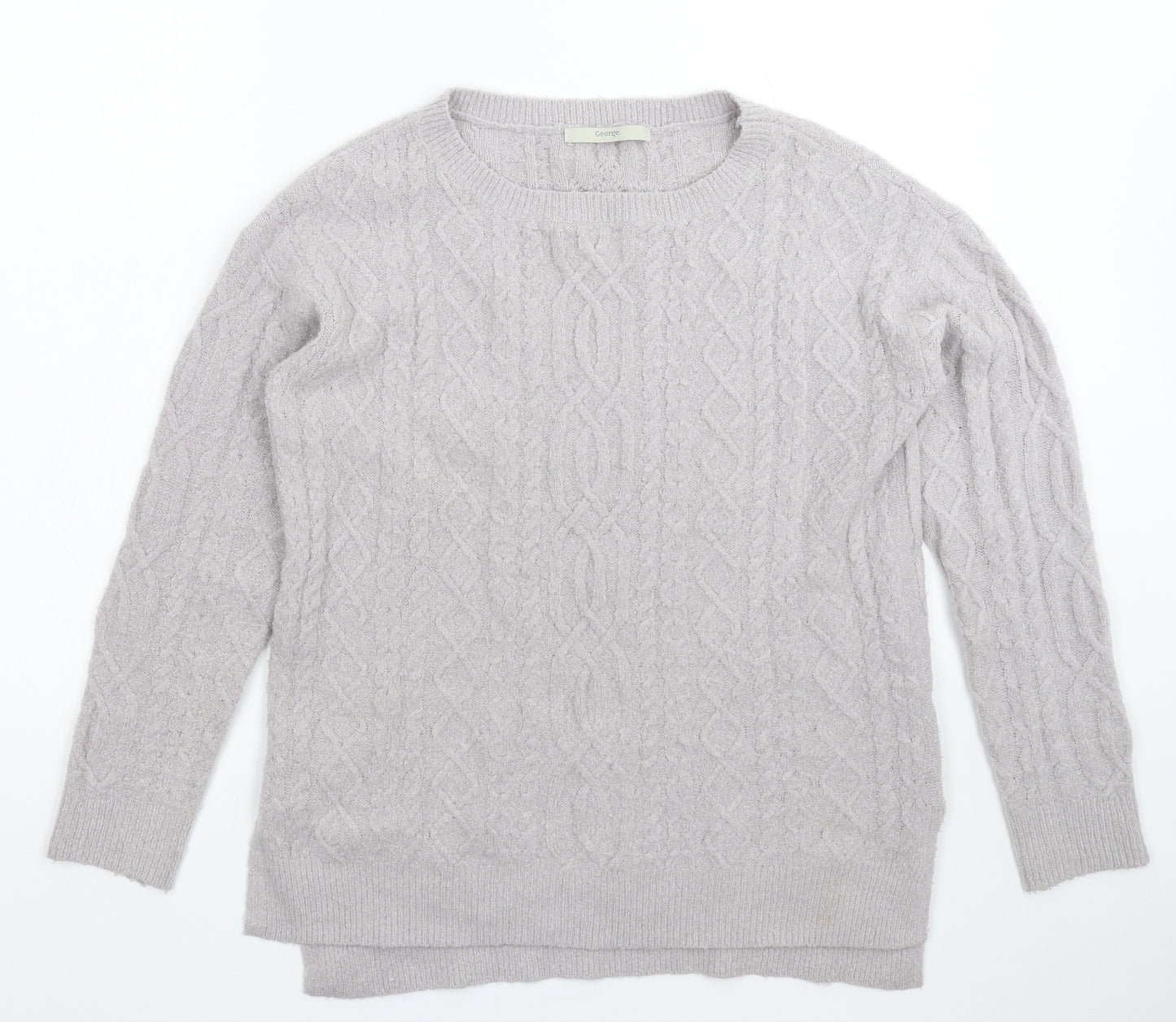 George Womens Grey  Knit Pullover Jumper Size 10