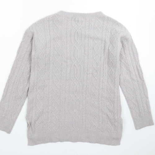 George Womens Grey  Knit Pullover Jumper Size 10