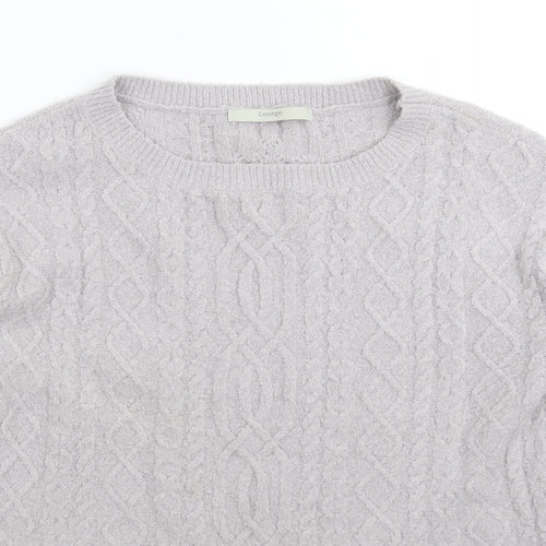 George Womens Grey  Knit Pullover Jumper Size 10