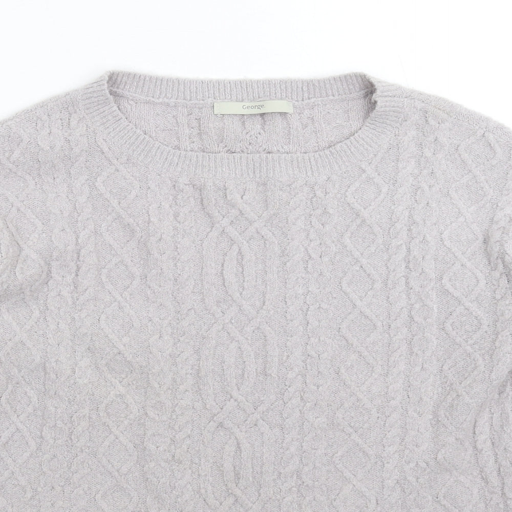 George Womens Grey  Knit Pullover Jumper Size 10