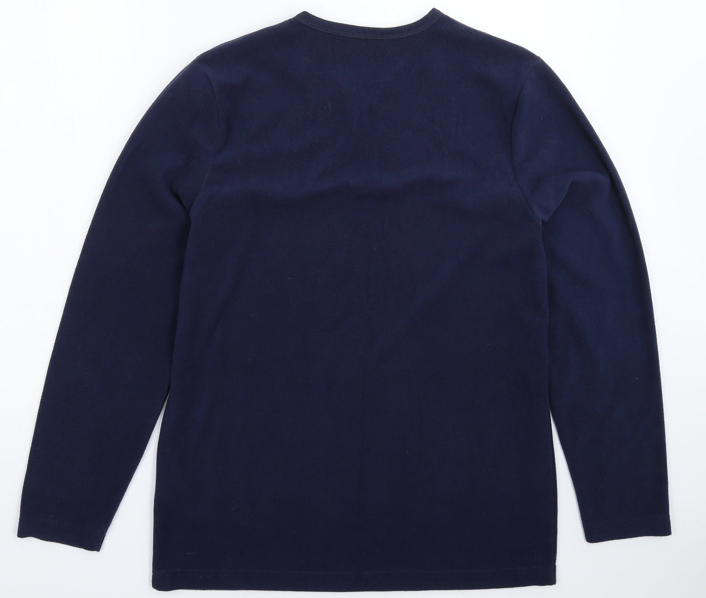 Matalan Mens Blue Solid Fleece  Pyjama Top Size M