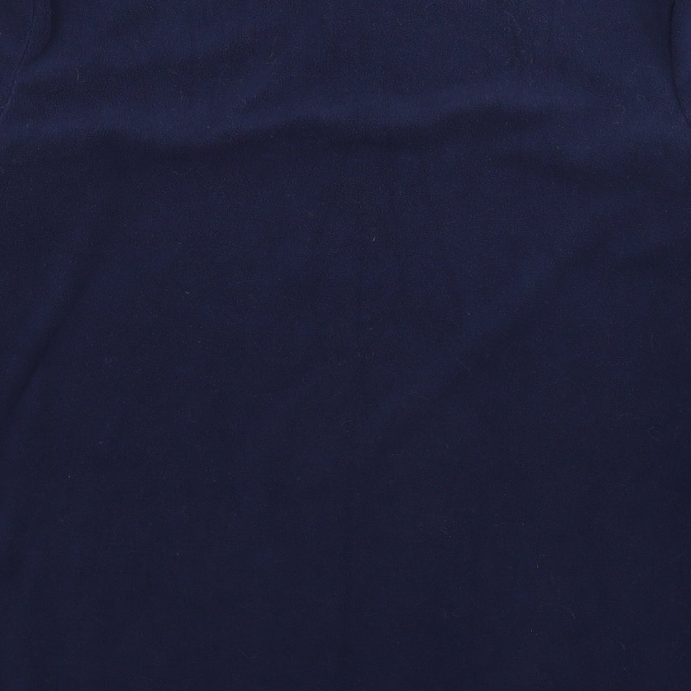 Matalan Mens Blue Solid Fleece  Pyjama Top Size M