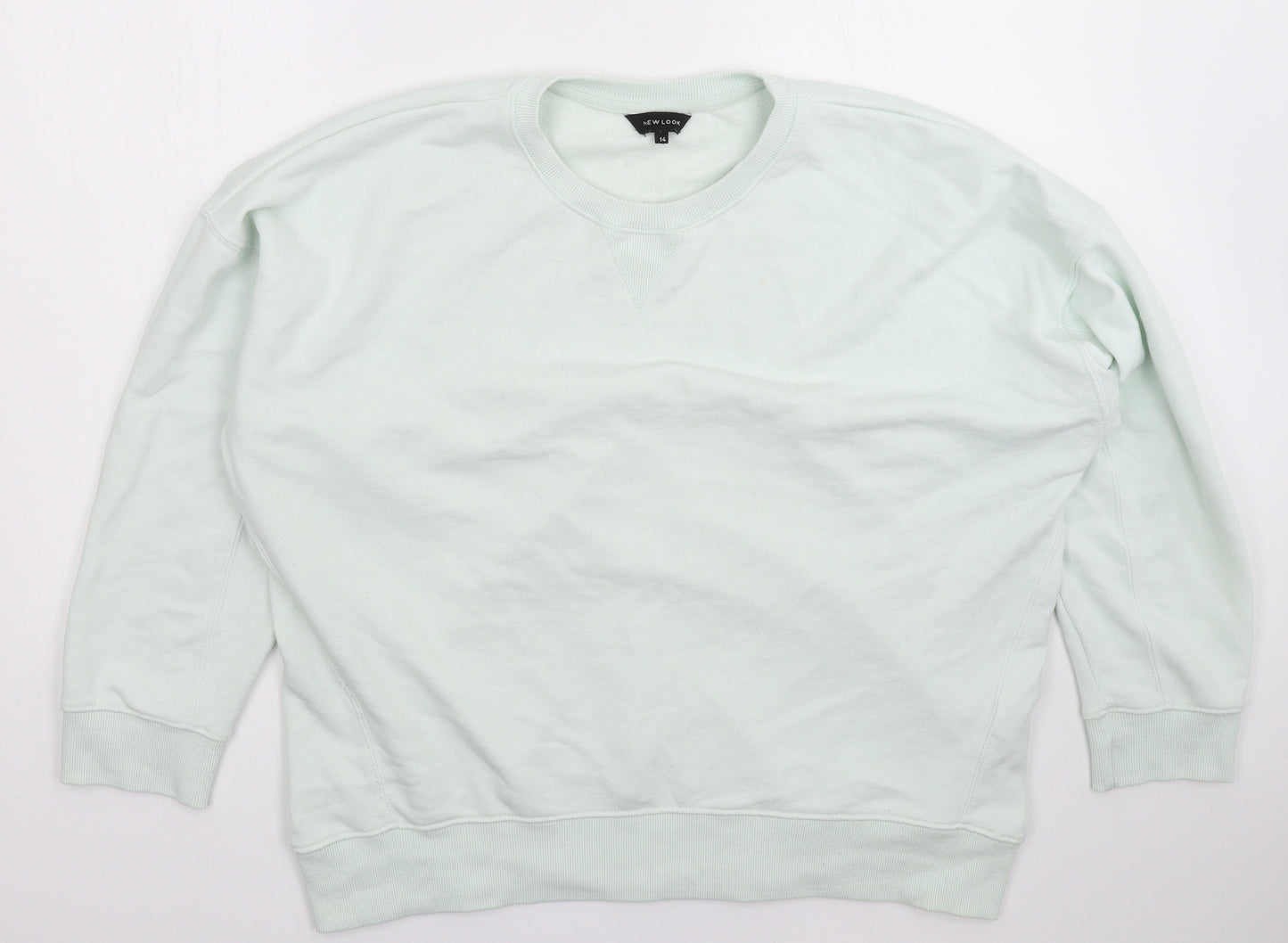 New Look Womens Green   Pullover Sweatshirt Size 14  - Oversized