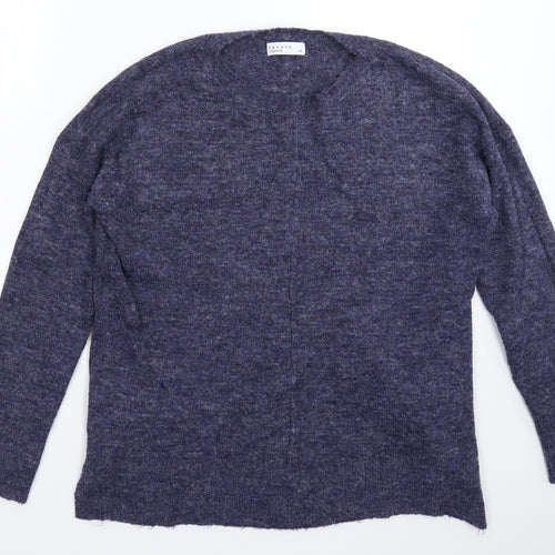 Papaya Womens Blue  Knit Pullover Jumper Size M