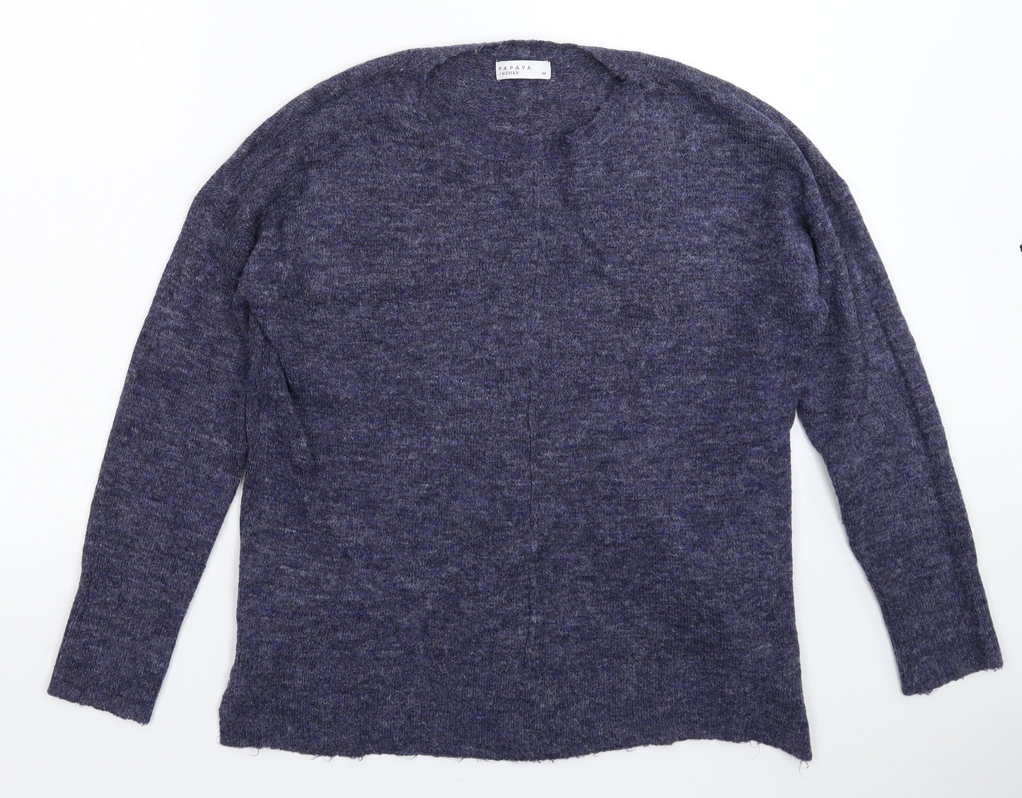 Papaya Womens Blue  Knit Pullover Jumper Size M