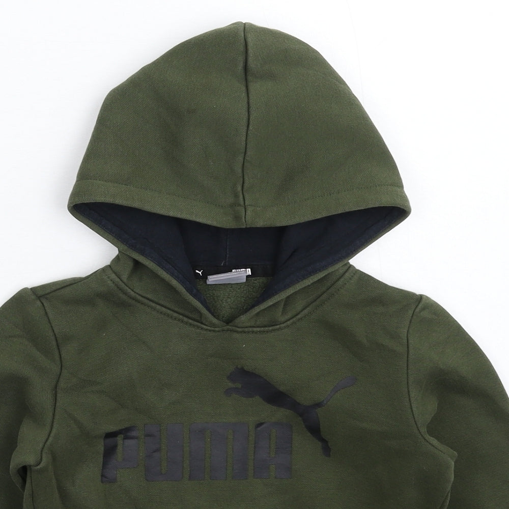 PUMA Boys Green   Pullover Hoodie Size 4-5 Years