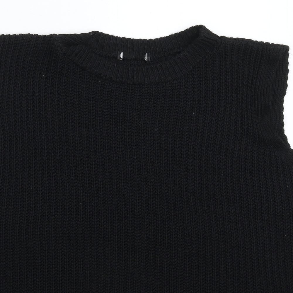 Preworn Womens Black  Knit Pullover Jumper Size 22