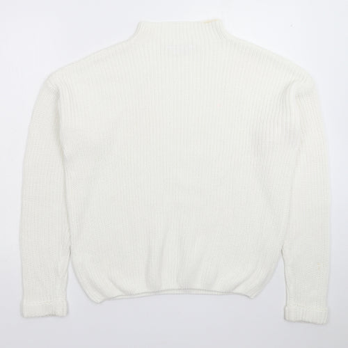 Primark Womens White  Knit Pullover Jumper Size 14