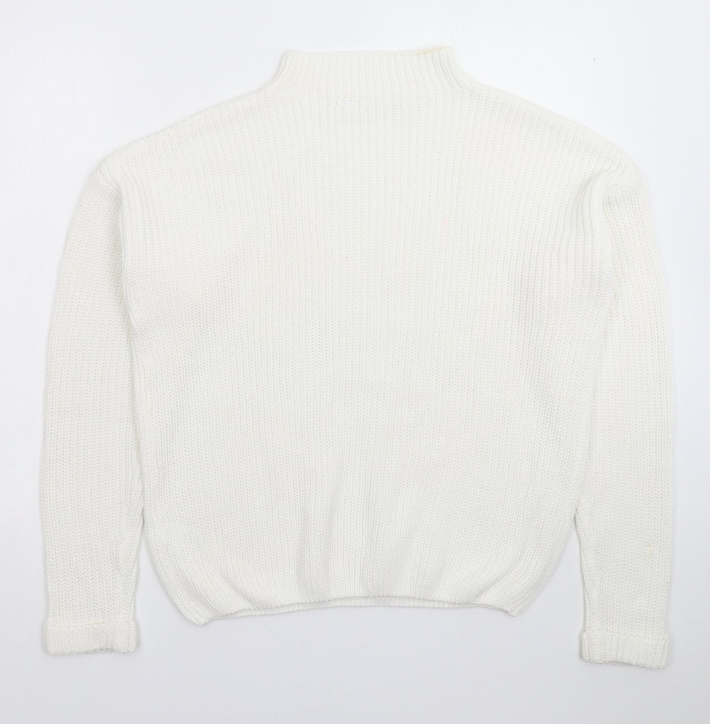 Primark Womens White  Knit Pullover Jumper Size 14