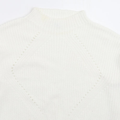 Primark Womens White  Knit Pullover Jumper Size 14