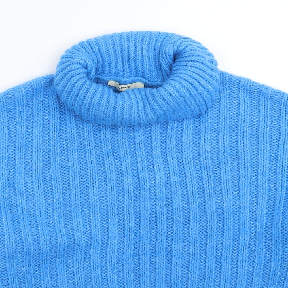 George Womens Blue  Knit Pullover Jumper Size 14