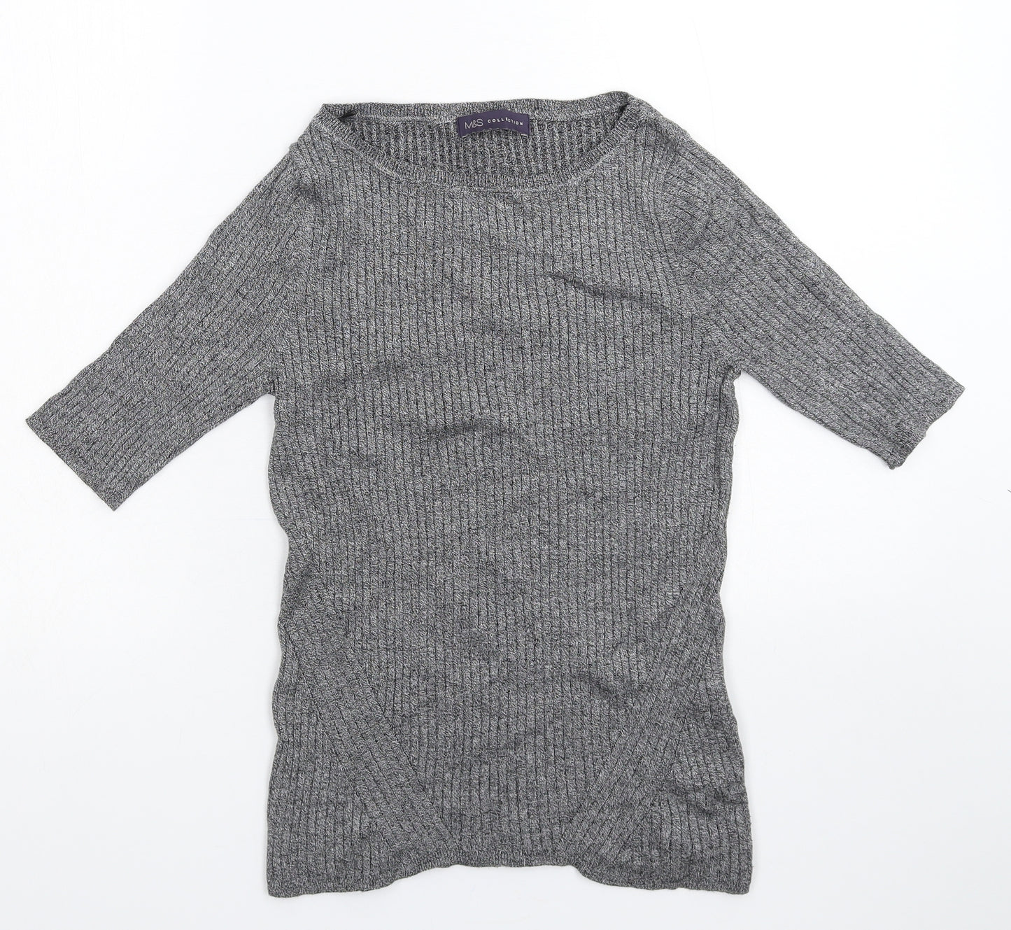 Marks and Spencer Womens Grey  Knit Pullover Jumper Size 12