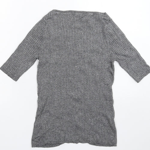 Marks and Spencer Womens Grey  Knit Pullover Jumper Size 12