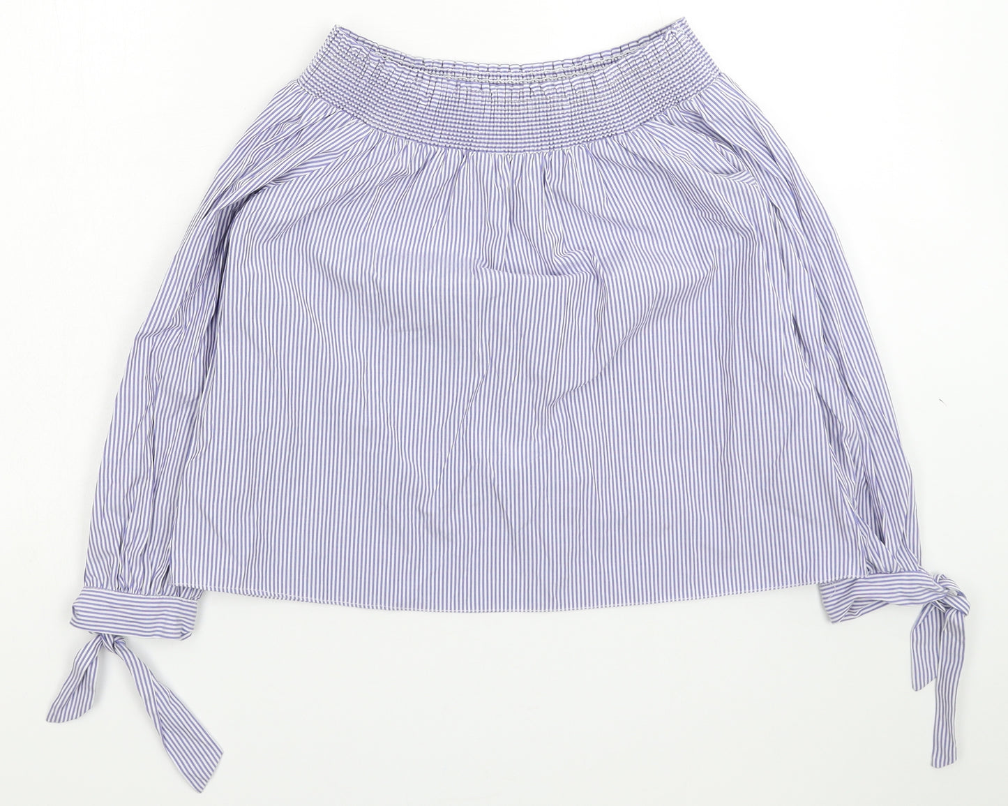 New Look Womens Blue Striped  Basic Blouse Size 12