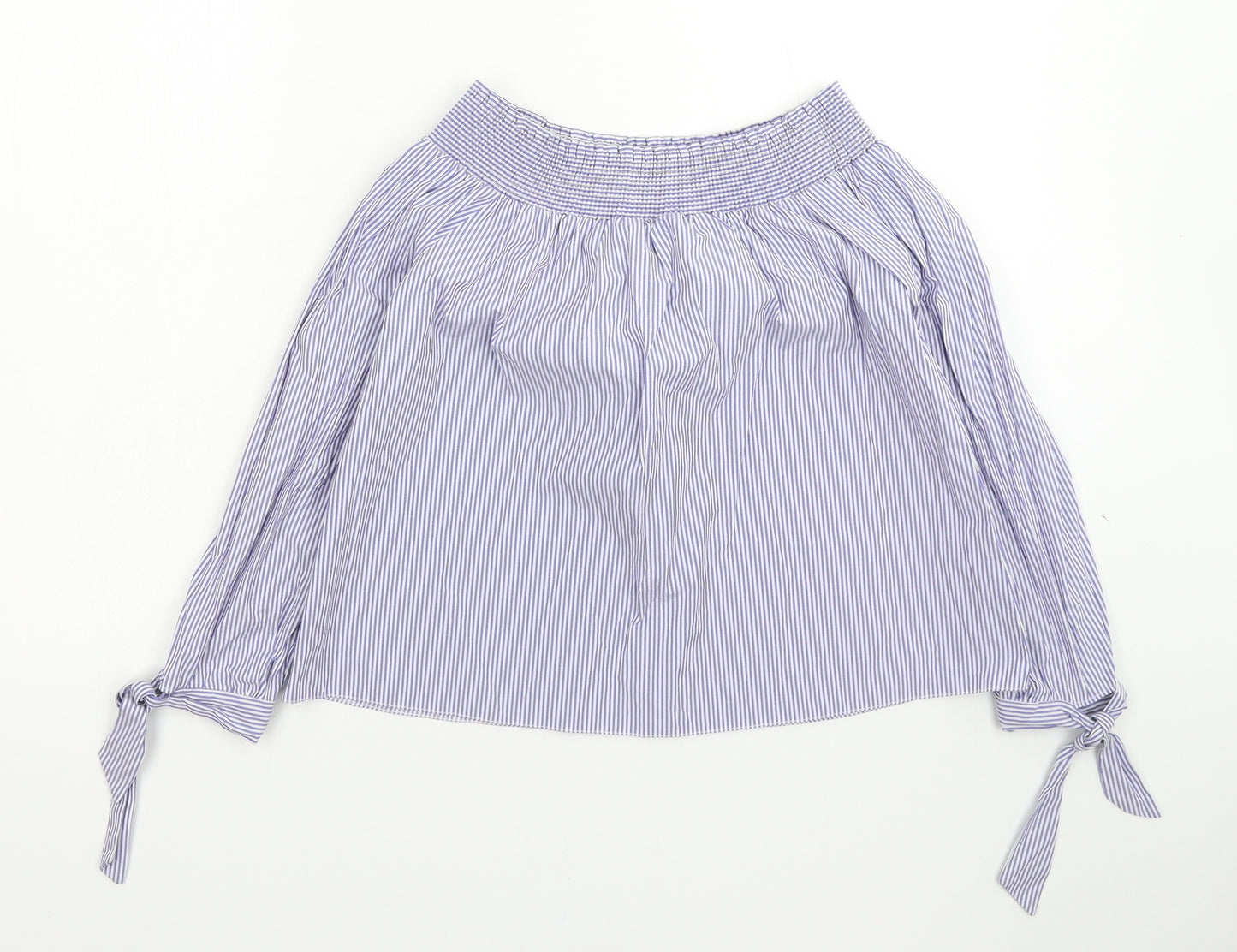 New Look Womens Blue Striped  Basic Blouse Size 12