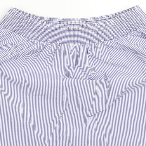 New Look Womens Blue Striped  Basic Blouse Size 12