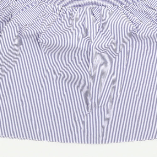 New Look Womens Blue Striped  Basic Blouse Size 12
