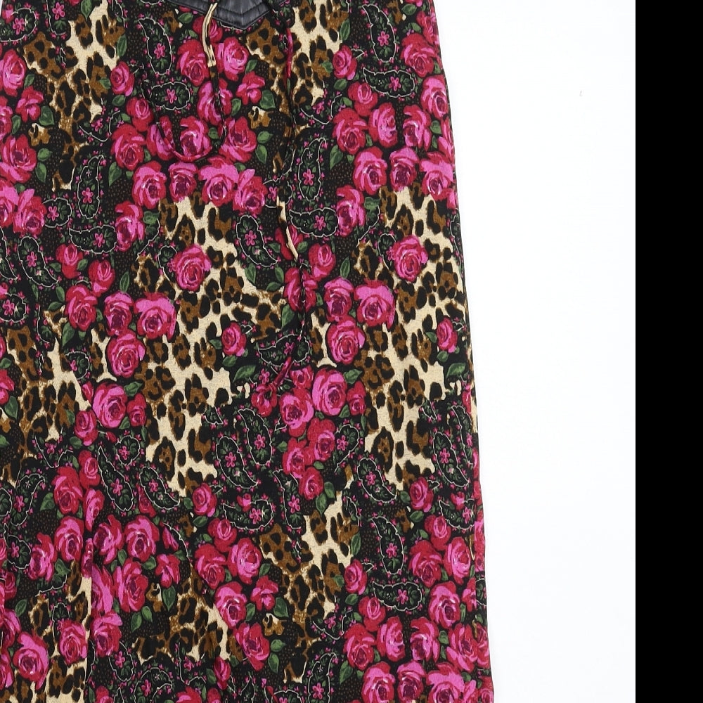 On N'est Pas de Anges Womens Multicoloured Floral  Flare Skirt Size 10