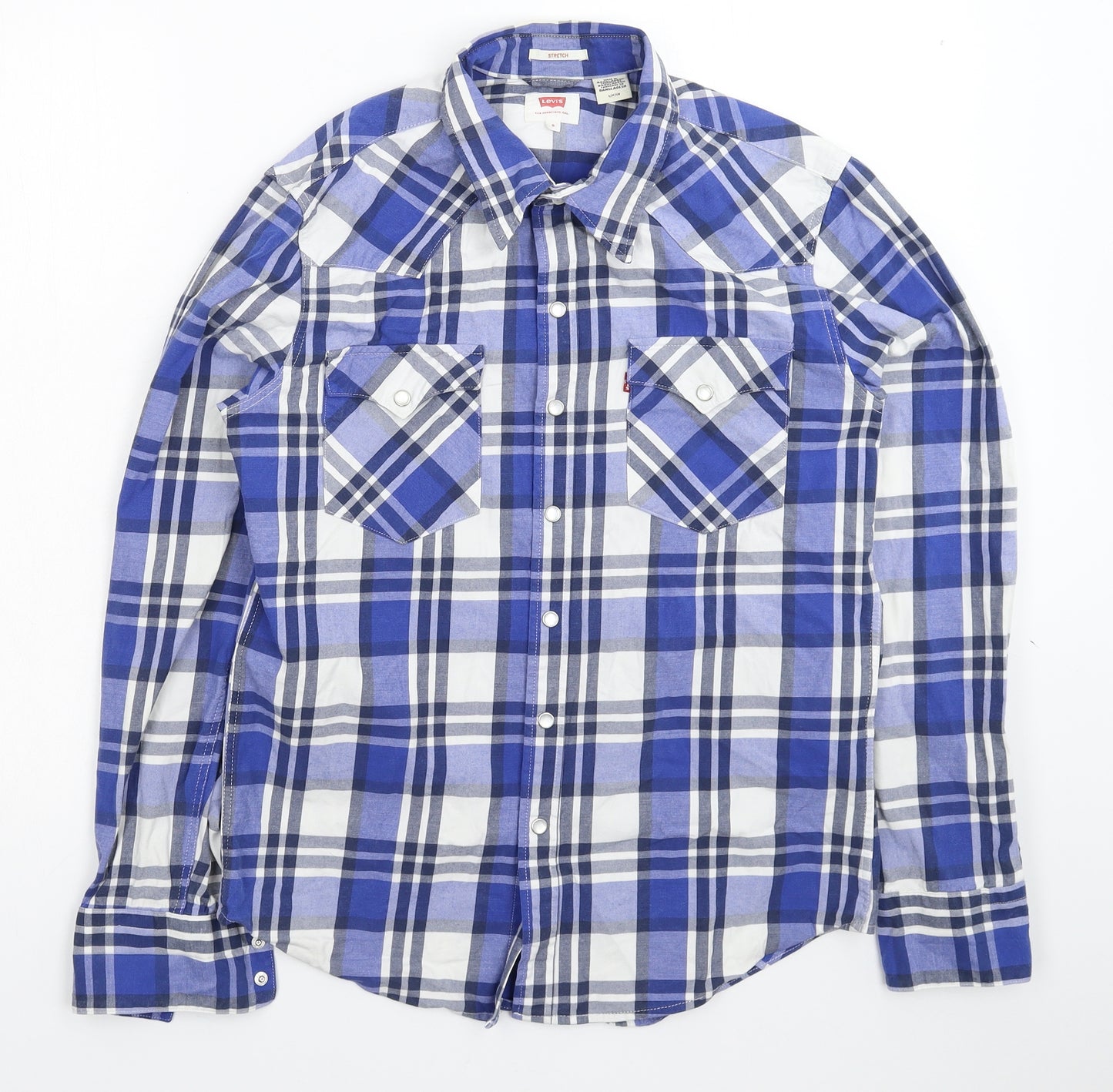 Levi's Mens Multicoloured Check   Button-Up Size S