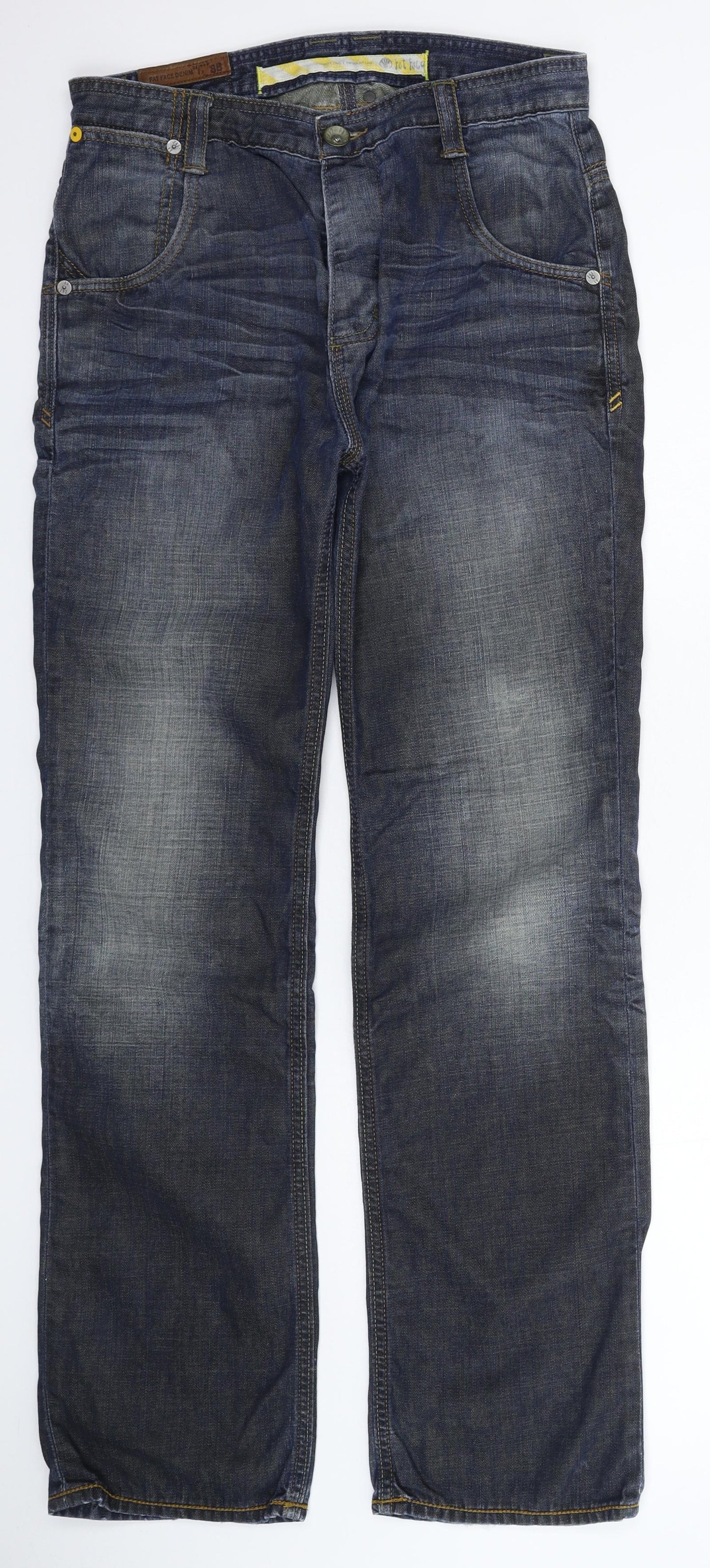 Fat Face Mens Blue  Denim Straight Jeans Size 31 L32 in