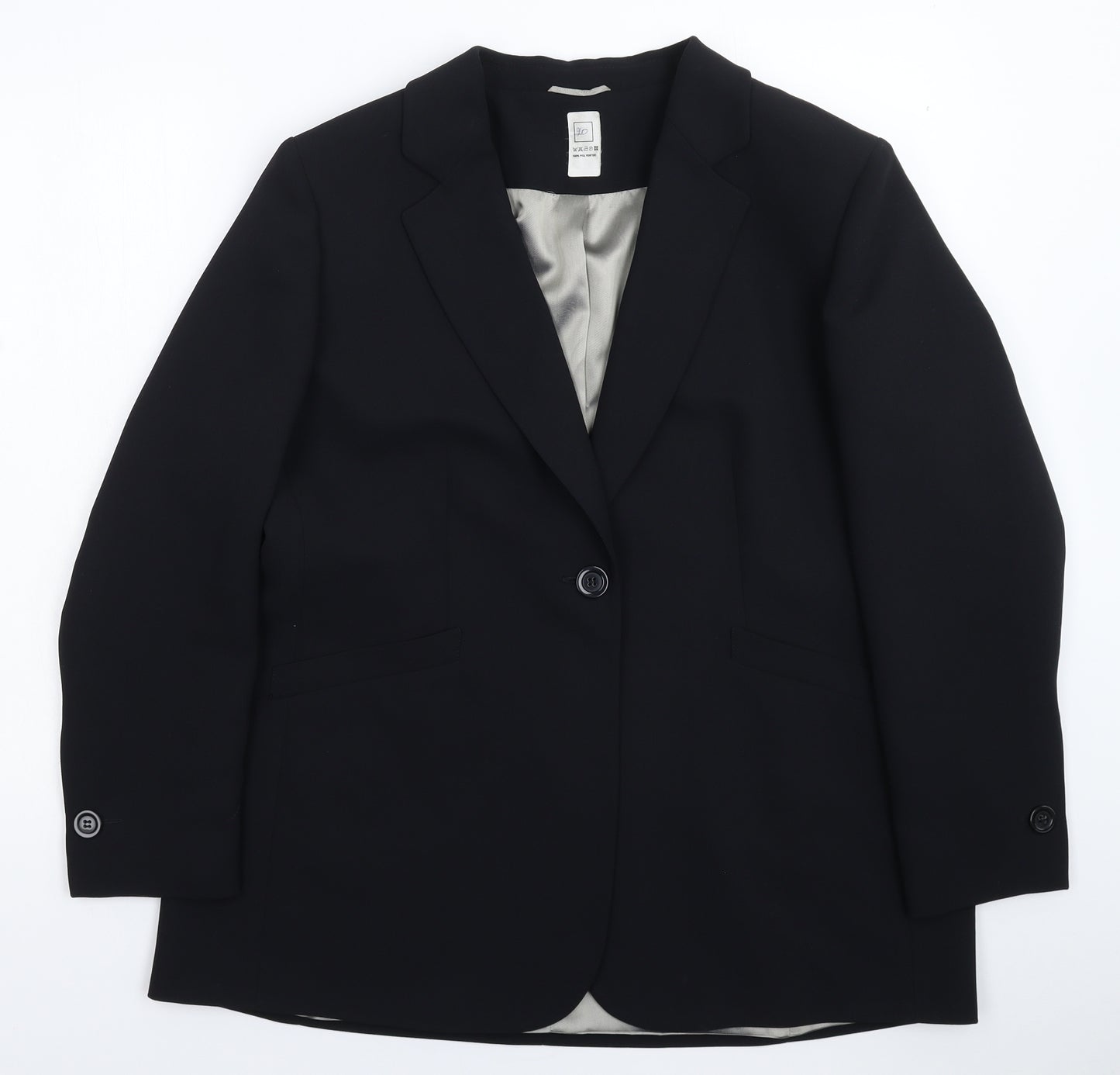 Preworn Womens Black   Jacket Suit Jacket Size 20