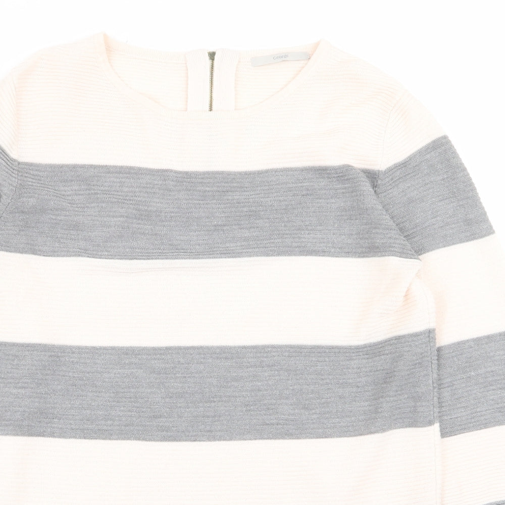 Asda George Womens Multicoloured Striped  Fit & Flare  Size 14