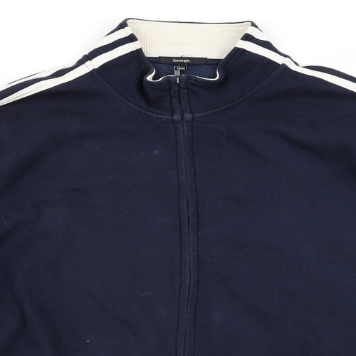 Asda George Mens Blue   Full Zip Jumper Size 3XL