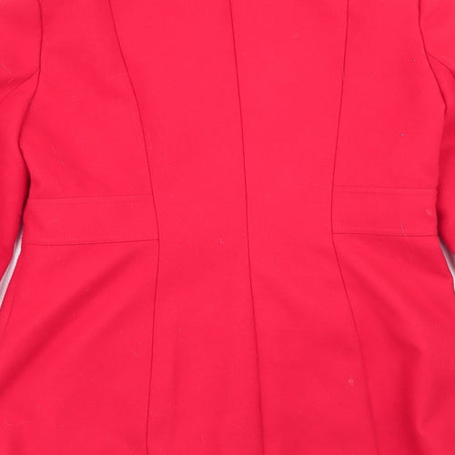 Asda George Womens Red   Overcoat Coat Size 10