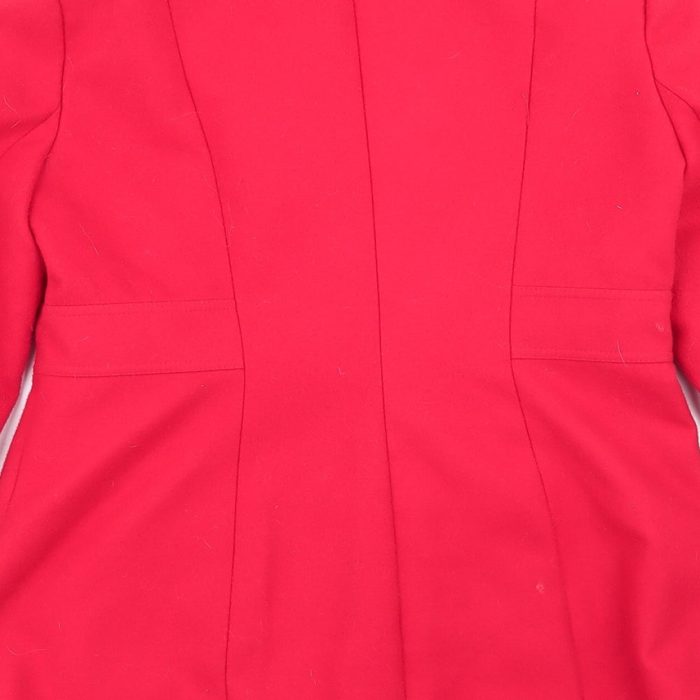 Asda George Womens Red   Overcoat Coat Size 10