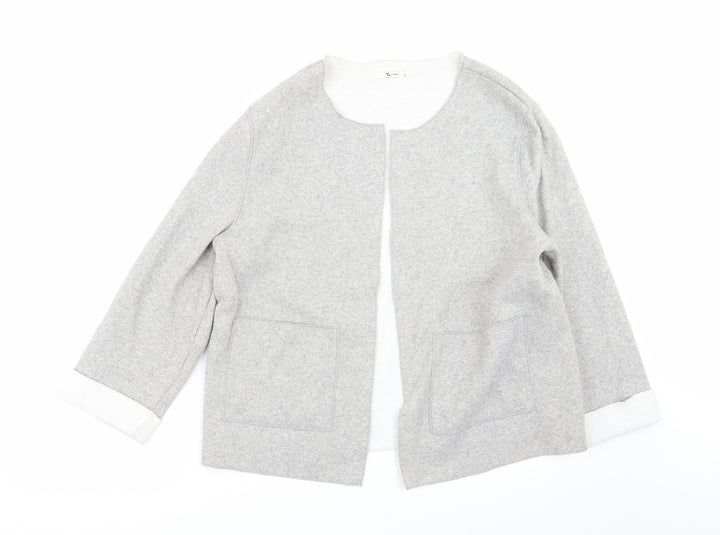 TU Womens Grey Cardigan Jumper Size 14