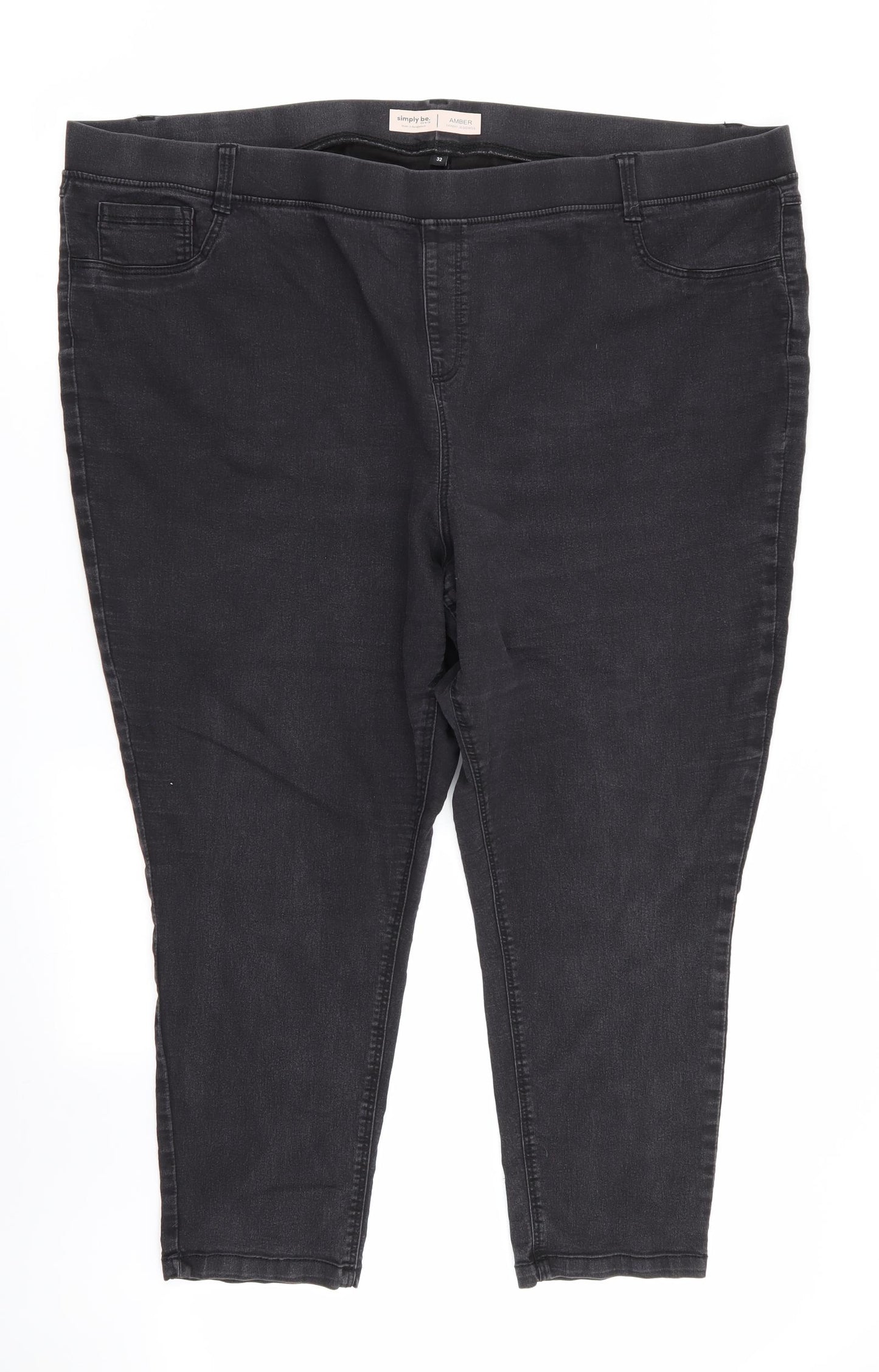 Simply Be Womens Black   Jegging Trousers Size 32 in L27 in - Stretch waistband