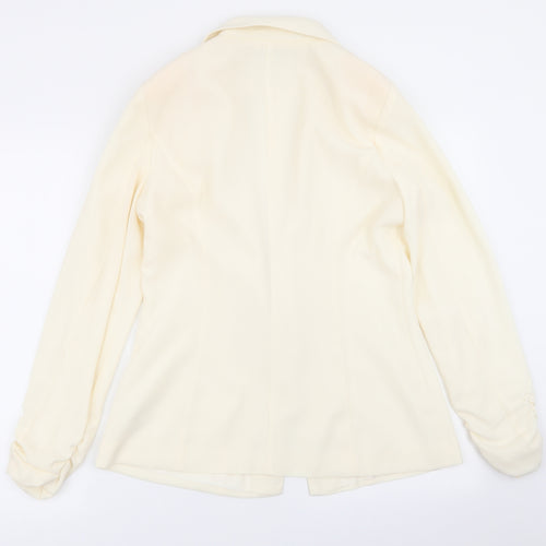 JustFab Womens Ivory   Jacket Blazer Size L