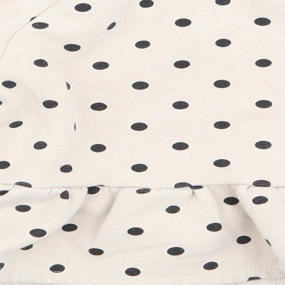 Primark Girls Beige Polka Dot  Pullover Jumper Size 2-3 Years