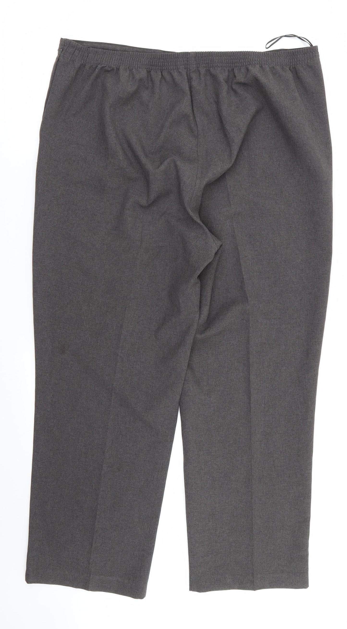 BM Womens Grey   Trousers  Size 18 L20 in - Stretch waistband
