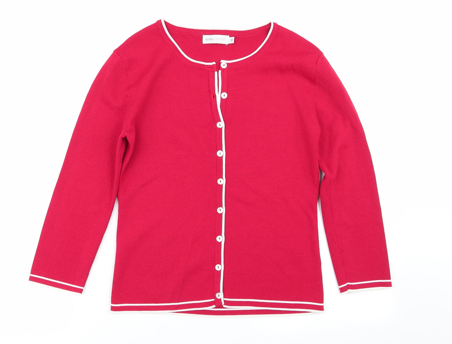 Debbie Morgan Womens Red   Cardigan Jumper Size M